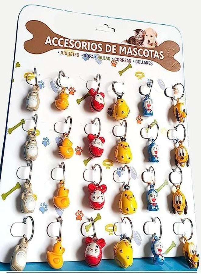 RoverPets Durable Multicolor Plastic Doraemon Character Collar Charm | Cartoon Design with Ring & Bell | Non-Toxic Pendant for Cat and Dog Collars - Image 5